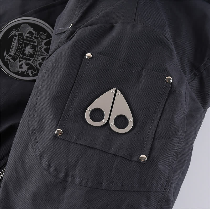 Moose Knuckles Fur-Trimmed Down Bomber Jacket